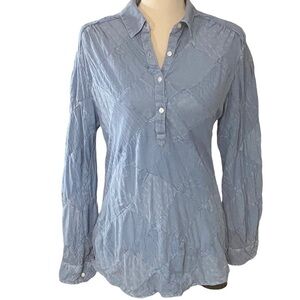Sundance top women’s size XS blue cotton denim shirt country boho western